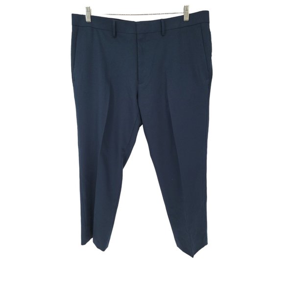 Michael Kors Size 34x30 Dress Pants Blue Parker Slim Fit Trousers NWT